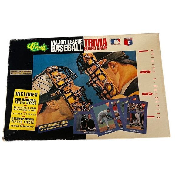 VINTAGE CLASSIC MAJOR LEAGUE BASEBALL 1991 COLLECTOR'S EDITION TRIVIA BOARD GAME - Picture 8 of 16